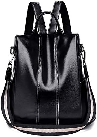 Lantch Women Backpack Handbag PU Leather Shoulder Bag Antitheft Rucksack Lightweight Waterproof Nylon School Bags