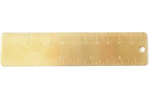 12 cm Scale Vintage Durable Brass Straight Ruler Bookmark Brass Comfortable and Practical Professional