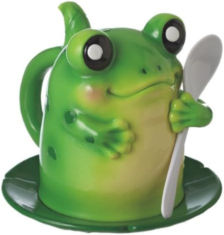 Midwest CBK Topsy Turvy Frog Plate Mug And Spoon