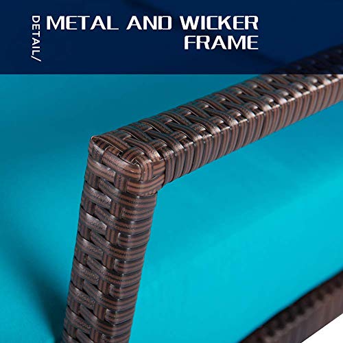 image for INTERGREAT Incbruce Outdoor Patio Rocking Chair 2 Piece Wicker Rocking