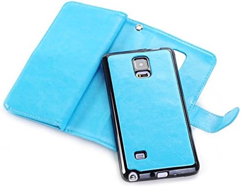 For Note 4 Case, LIBERWILL [9 Card Slot] PU Leather Wallet Case 2 in 1 Magnetic Detachable [Soft TPU Phone Holder] Money Purse Back Cover Flip Case For Samsung Galaxy Note 4 IV BLUE (Blue/NOTE4)