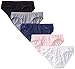 Vanity Fair Women's True Comfort Cotton Stretch 5-pack Hipster Panties 18343, Basic 8, Large/7