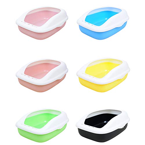 PinShang Large Semi Closed Cat Bedpan Toilet for Pet Cleaning Supplies Yellow - Thumbnail 3