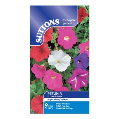 Suttons Seeds 127512 Petunia F2 Cheerful Mix Seed
