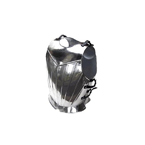 NauticalMart Fluted Gothic Breastplate - Medieval Armor One Size - Silver