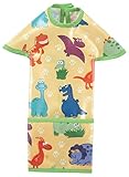 AM PM Kids! Short Sleeved Toddler Laminated Bib, Dino-mite