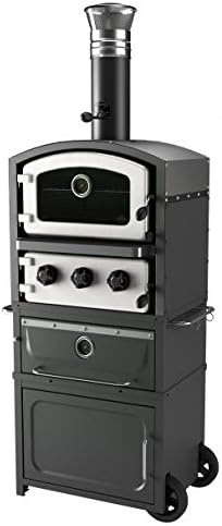 Fornetto Alto freestanding wood fired oven and smoker white