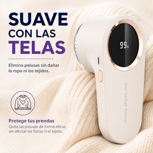 Rechargeable Electric Lint Remover – Lint and Pillar Remover for Clothes, Sofas and Blankets – Portable Machine with USB, Precision Blades