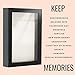 ForKeeps 8x10in Wood Shadow Box Frame | Shadow Box Display Case | Shadowbox | Deep Shadow Box | Shadow Box Frames | Wedding Shadow Box | Shadow Boxes Display Cases | Black Shadow Box | Display Frame