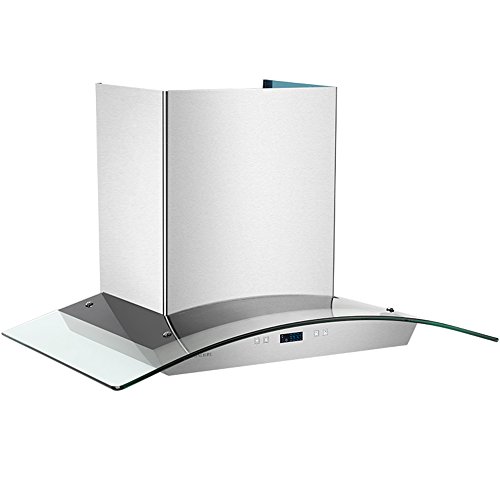 CAVALIERE 30" Wall Mounted Stainless Steel/Glass Kitchen Range Hood 900 CFM SV218D-30