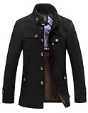 Match Men's Lined Winter Wool Pea Coat Collection