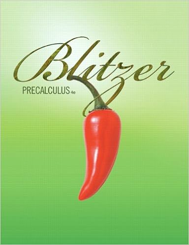Precalculus 4th Edition Blitzer Robert F 9780321559845 Books Ca