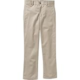 George Boys Flat Front Twill Pant With Scotchguard