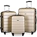 Merax Travelhouse Luggage 3 Piece Expandable Spinner Set (Gold)