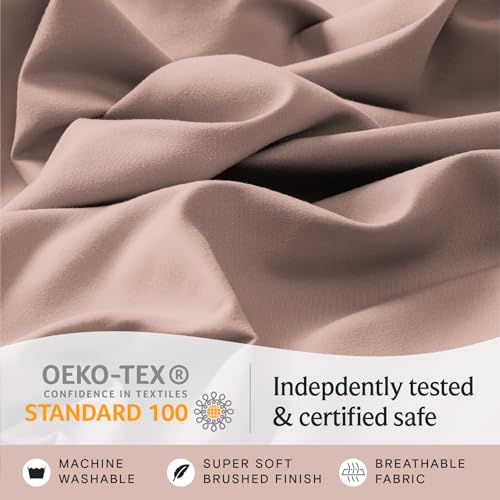 6 PC King Sheet Set, Rayon Made from Bamboo Bed Sheets, Deep