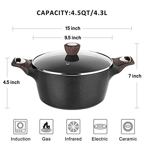 3 Sensarte+Nonstick+Casserole+Woodgrain+Compatible