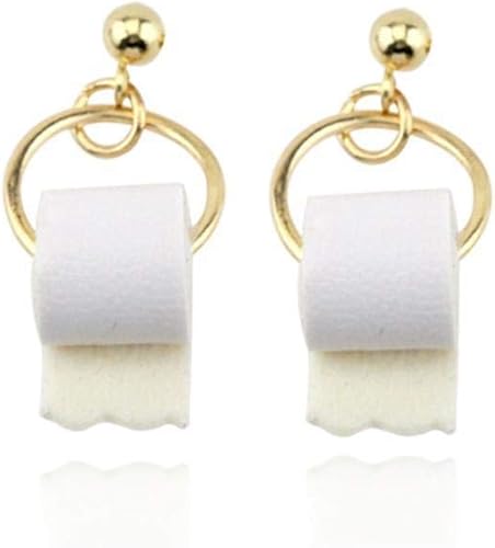 Amazon Co Jp Subtle イヤリング 耳飾り アクセサリー トイレットペーパーピアス ロール紙 対称性 創意 可愛い 面白い おしゃれ 日常 プレゼント ジュエリー