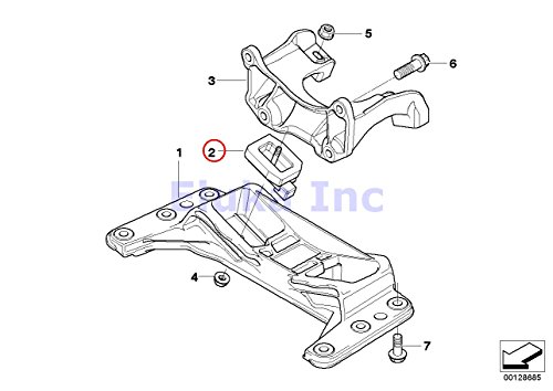 BMW Genuine Gearbox Suspension Transmission Mount - Automatic Transmission 545i 550i 550i 645Ci 650i 650i 645Ci 650i 650i