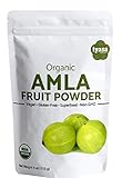 #Limited offer## Organic Amla Fruit Powder, Amla (Amalaki) Berry Powder, USDA Organic, Raw Superfood, Immunity Booster, Promotes Skin and Hair Growth, Resealable Pouch, Trial pack of 4 ounce/113 gm