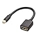 Cable Matters Mini DisplayPort to DisplayPort Adapter (Mini DP to DP) in Black - 4K Resolution Ready - Thunderbolt and Thunderbolt 2 Port Compatible primary