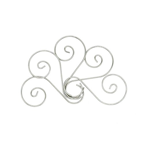 T-Antrix Ornament Hooks, Christmas Ornament Hangers, Christmas Tree Hanger Baubles Ball Metal Hooks Xmas Decoration S Hooks, 45mm 100 Pack - Thumbnail 3
