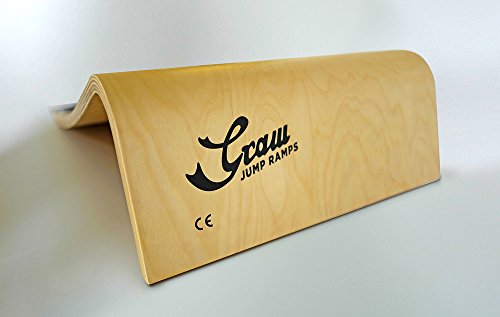 Graw Jump Ramps G20 for Skateboard, Bikes, Rollers, RC Cars and More - 7.9" Wood Launch Ramp