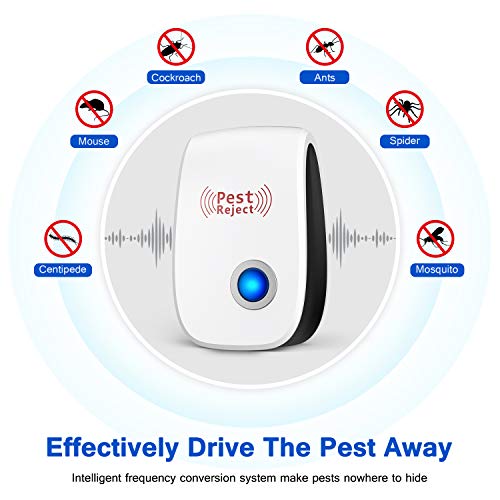 Ultrasonic Pest Repeller 6 Packs Electronic and Ultrasound Pest Repeller Friendly and
