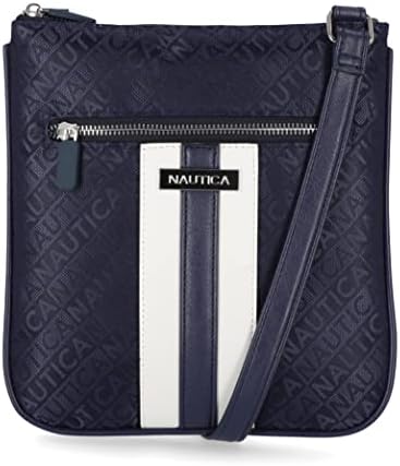 Nautica Women's Venture Crossbody Bag - 9x9 Inch Purse With Adjustable Strap - Recycled Interior