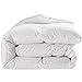 puredown White Goose Down Comforter-600 Fill Power-King/Cal King-Cotton Shell 500TC-Stripe White