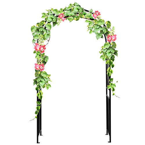Giantex 7.2FT Wedding Arch for Ceremony, Metal Garden Arbor Trellis for Climbing Plants Vines