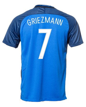 #7 Antoine Griezmann France Home Soccer Jersey Euro 2016 Cup + get Mr. Sport box as a GIFT (Small)