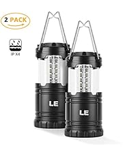 LE Camping Laterne, 2er Set 30 LEDs Batteriebetrieben Campinglampe, Faltbare Camping Hängelampe, geeignet für Angeln, Abenteuer, Wandern, Notfall, Ausfälle usw