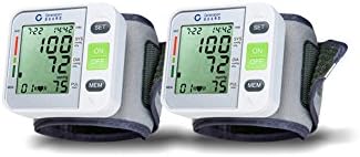 Clinical Automatic Blood Pressure Monitor FDA Approved by Generation Guard with Large Screen Display Portable Case Irregular Heartbeat BP and Adjustable Wrist Cuff Perfect for Health Monitoring 2 PACK