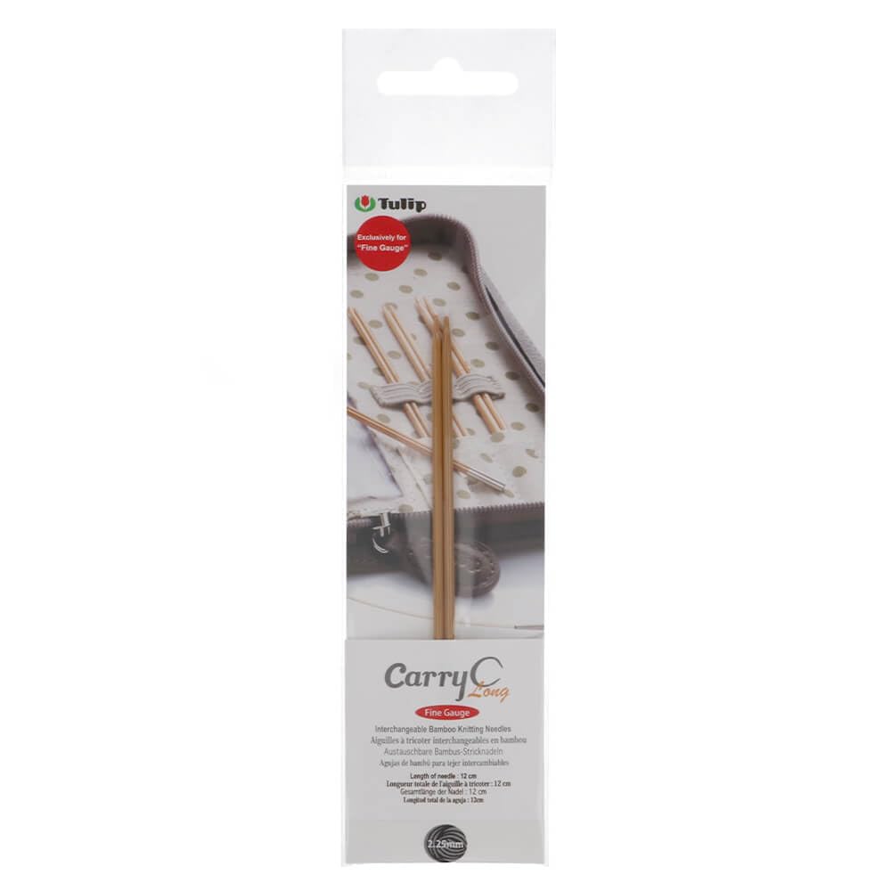 Tulip CarryC Long Interchangeable Bamboo Knitting Needle tip 2.25 mm - 1 piece Brown and Beige