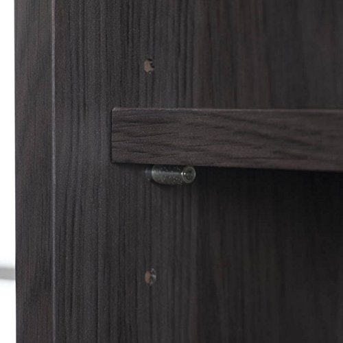 Bush Furniture Cabot Tall 5 Bookcase in Heather Gray Pricepulse