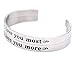 O.RIYA I Love You Most Bracelet Jewelry. I Love You More Cuff Bracelet- A Set of 2 in Stainless Steel, Couples Gifts for Him and Her/Mother Daughter Bracelet Set for 2