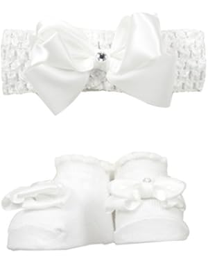 Baby Girls' Fancy Headwrap with Matching Booties