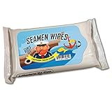 Captain Jack Hoff's Seamen Wipes Alcohol-Free Antibacterial Wet Wipes Weird Gags for Men Nautical Stocking Stuffers for Guys White Elephant Ideas Secret Santa Travel Size Funny Sanitizer Wipes