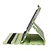 HDE Rotating iPad Case Magnetic Folding Leather Cover Folio Flip Stand for Apple iPad 2 iPad 3 iPad 4 (Green & White Polka Dot)