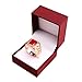 14mm Men's Fashion Squares Rings with Cubic Zirconia Ruby Size