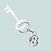 Stylish Letter B Simple Alphabet Key Ring Creative Packaging Design Box Z-322