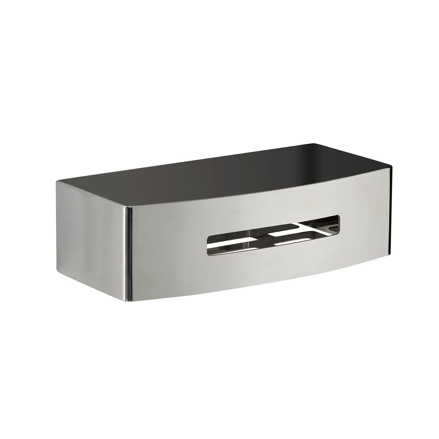 Gedy | Poseidon Rectangular Chrome Steel Shower Storage Box Dimensions 7 x 24 x 12.2 cm and Weight 0.80 kg