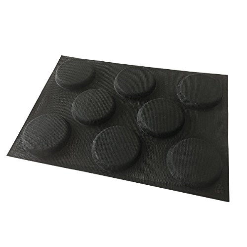 Amzchoice Silicone Hamburger Bread Forms Perforated Bakery Molds Non Stick Baking Sheets Fit Half Pan Size - Thumbnail 2
