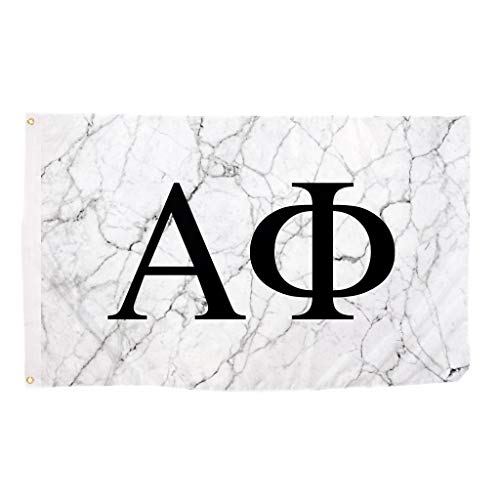 Desert Cactus Alpha Phi Light Marble Sorority Letter Flag Banner 3 x 5 Sign Decor A Phi - Light Marble