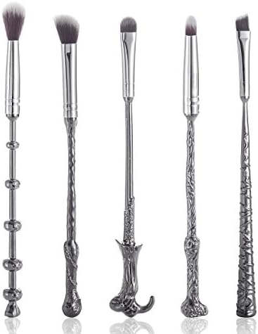 Harry Potter Inspired Wand Make Up Brush Set - Magic Wizard Cosmetic Set