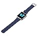 J&D Tech Leather Strap Wrist Replacement Band with Metal Clasp for Apple Watch, 42mm, Blue