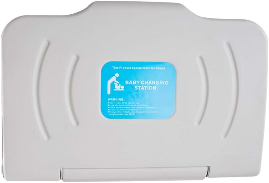 Fold Down Baby Changing Diaper Station with Safety Straps to Keep Baby Secured - Horizontal Wall Mounted, Sturdy & Durable, Ideal for Commercial Restrooms