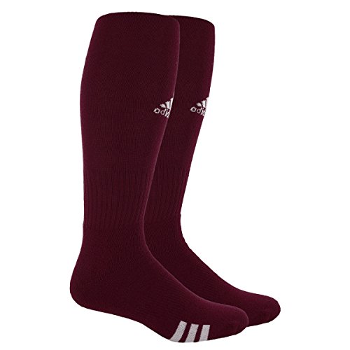 adidas Unisex Rivalry Field 2-Pack Otc sock, Light Maroon/White, Medium