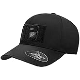 Tactical Hat | Flexfit Delta Curved Bill Cap | Seamless, Sweatproof, Fitted | 2x3 inch Hook & Loop to Attach Morale Patches