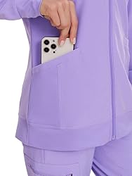 COZYFIT Scrub Jackets for Woman, Zip Front Nurse